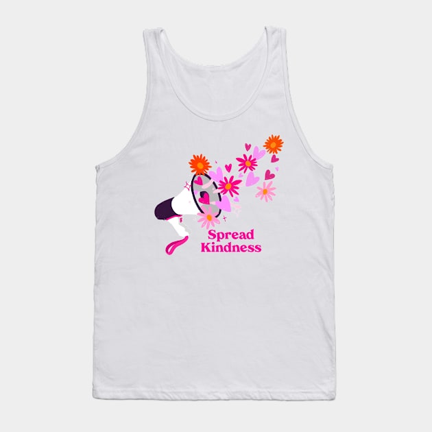 Spread Kindness: Loudspeaker with Flowers Tank Top by Gsproductsgs